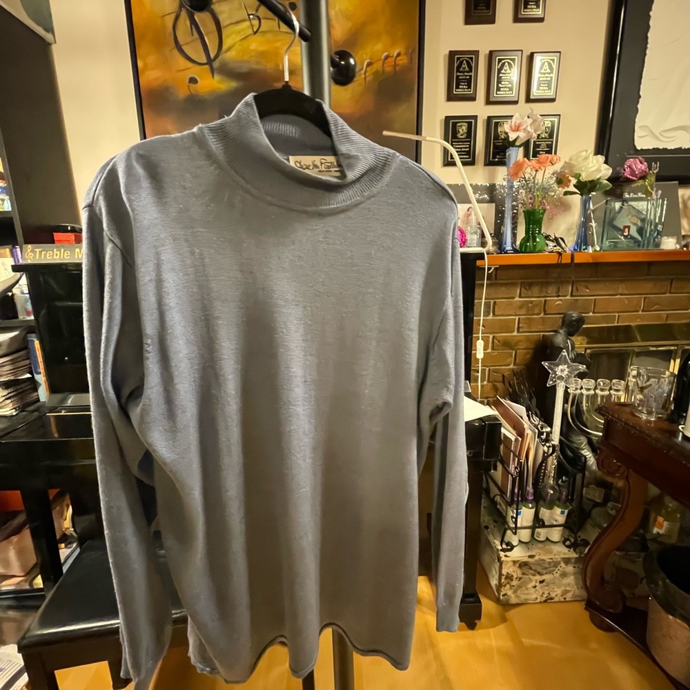 Diane Von Furstenberg Blue Turtleneck Sweater